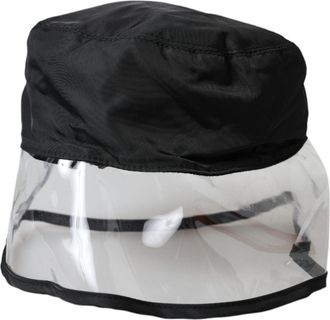 Dolce & Gabbana Black Polyester Plastic Bucket Hat Mens Men