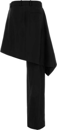 Bottega Veneta Black Exterior: Wool Gonne Skirt