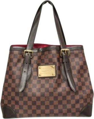 Louis Vuitton Pre-owned Hampstead MM Tote Bag - Dames - Vintage Shopper - Bruin - ONE Size - Vintage