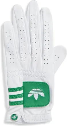 adidas Originals Perforated Leather Golf Gloves in White at Nordstrom, Size Medium R