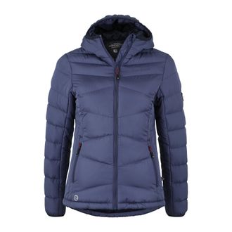Deproc Winterjacke DEPROC ACTIVE BARRIE WOMEN, Damen, Gr. 48 (XL), blau (navy), 100% Polyester, tailliert, gerader Abschluss mit Gummizug, Jacken Winterjacke