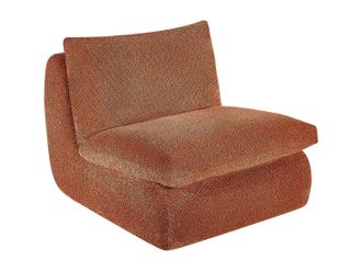 Vente-Unique Sill&oacute;n de tela texturizada terracota LOLEVA