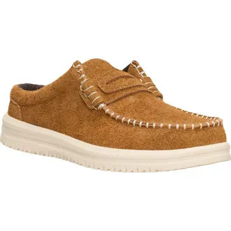 Hey Dude Wally NXT Suede Loafer Mule in Spice Brown/Wood Ash at Nordstrom, Size 11