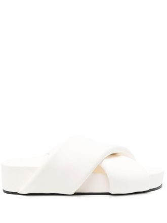Jil Sander Sandali con suola piatta - Bianco