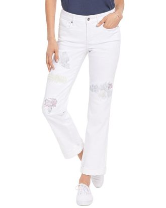 NYDJ Nydj Petite Marilyn Optic White Straight Leg Jean