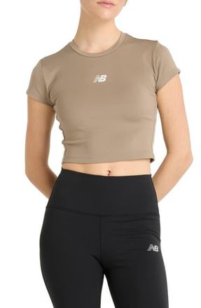 New Balance NB Harmony Fitted Crop Performance T-Shirt in Dockside at Nordstrom, Size Large