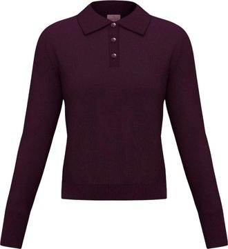 Emme Di Marella Emme DI Marella - La Sponda Polo - Dames - Tops - Paars - Maat: XL Wol
