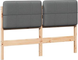 vidaXL Cabecero Tapizado Con Cabecera Marr&oacute;n Y Gris Claro 140 Cm Vidaxl