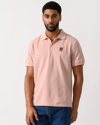Belstaff Mens Short Sleeve Polo in Coral Cotton - Size X-Large