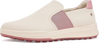 Ecco Street Vibe Waterproof Slip-On Womens Golf Shoes Limestone/Blush : EU 41 (US Womens 10-10.5) B - Medium, Leather