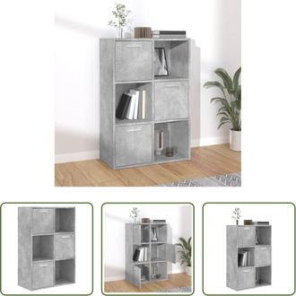 vidaXL vidaXL Armadio per ufficio - Armadietto Grigio Cemento 60x29,5x90 cm in Legno Multistrato