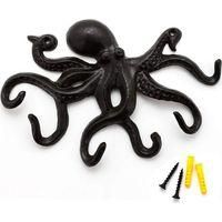OEM Ganchos De Pared Con Forma De Pulpo Negro, Gancho De Pared De Dise&ntilde;o, Perchero De Pared De Dise&ntilde;o R&uacute;stico, Gancho Para Abrigos Resistente
