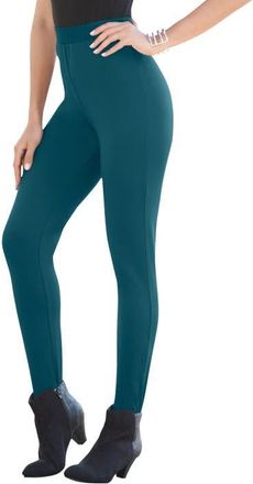 Roaman's Fleece Lined Legging in Midnight Teal at Nordstrom, Size Small