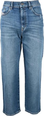Diesel Katoen Elastaan Jeans - Dames - Regular Fit Jeans - Blauw - W30 - Katoen - Jeans
