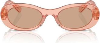 Miu Miu Ovale Zonnebrillen - Dames - Zonnebrillen - Roze - 50 MM - Accessoires