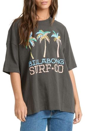 Billabong Found in Paradise Oversize Graphic T-Shirt in Off Black at Nordstrom, Size X-Large