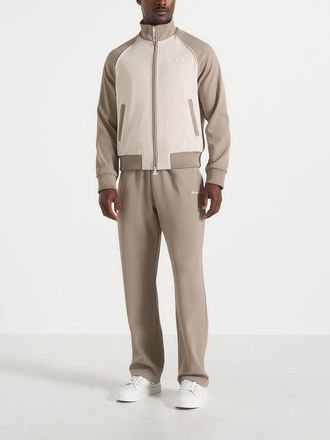 Mani&egrave;re De Voir Signature Piped Track Jacket in Taupe/beige at Nordstrom, Size Xx-Large
