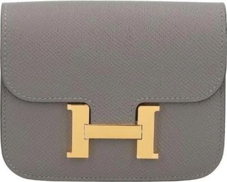 Herm&egrave;s Pre-owned Constance Slim Wallet - - Pre-owned - Donna - Grigio - ONE SIZE