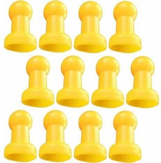 OEM 12 Tapas Para Postes De Trampol&iacute;n, Accesorios Para Trampol&iacute;n, 8x5cm, Color Amarillo