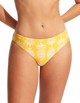 Seafolly Corsica Retro Bikini Bottom In Yellow