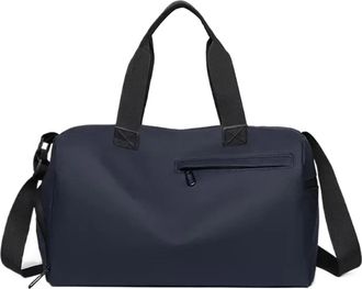 Generic Compatible For Zipper Large Capacity Travel Bags Solid Fitness Thickened Fabric Luggage Sports(Blue)