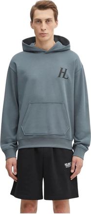 Helmut Lang Capsule Hoodie - Heren - Hoodies - Blauw - S - Katoen - Hoodies & sweatvesten