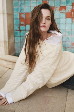 H&M Oversized Wool-blend Jumper in Cream at Nordstrom, Size X-Small