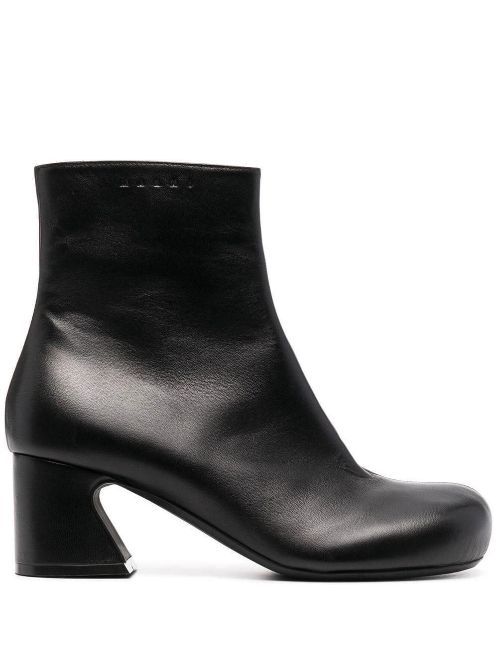 靴 MARNI Ankle Black Leather Boots Marni Chelsea Boot | Shiny Black | Canoe Club