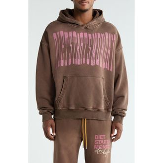 Diet Starts Monday Bodysnatcher Cotton Graphic Hoodie in Brown/pink at Nordstrom, Size X-Large
