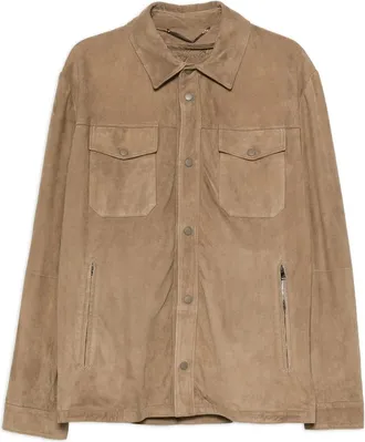 Canali Suede Buttoned Jacket