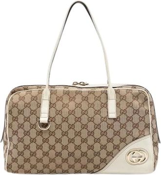 Gucci Pre-owned Shoulder Bags, female, Beige, Size: ONE SIZE Pre-owned New Britt Shoulder Bag