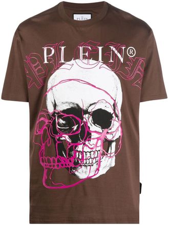 Philipp Plein T-shirt girocollo - Marrone