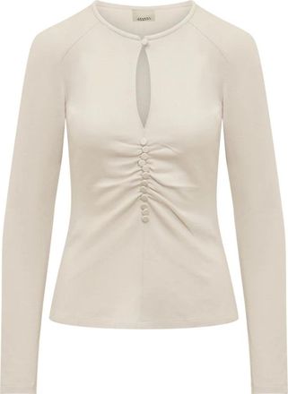 Isabel Marant Dorine Top - Dames - Longsleeves - Beige - 2XS - Tops
