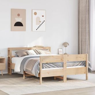 vidaXL Estructura De Cama Sin Colch&oacute;n Madera De Pino Blanca 140x200 Cm Vidaxl