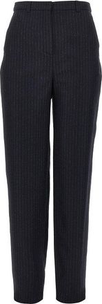 Emporio Armani Wool-blend pants with pinstriped motif Woman 40