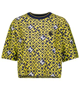 Moncler Printed cropped T-shirt