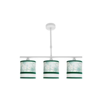 Fabrilamp Lampara Caledonia 3xe14 Blanco/verde Regx55x14cm