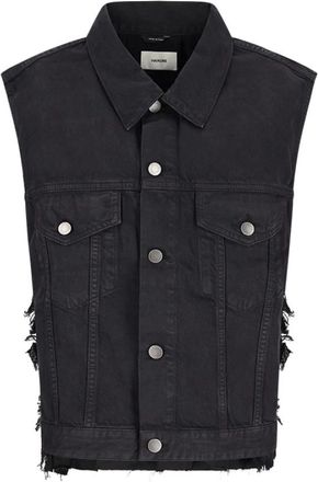Haikure Ryder Satin Bull Vest - Heren - Bodywarmers - Zwart - S - Jassen