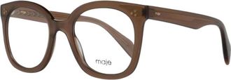 Maje Plastic Round Frame Glasses - Dames - Brillen - Bruin - ONE Size - Accessoires