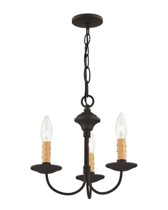 Livex Lighting Livex Heritage 3-Light Black Mini Chandelier