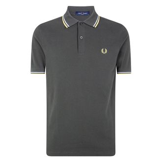 Fred Perry Hombre, Camisetas, Verde, Talla: L