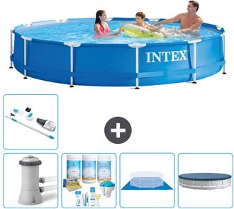 Intex Piscina Con Estructura Redonda - 366x76 Cm - 8-piezas S21178