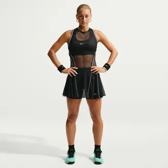 Nike Womens Court Slam Tennis Dress in Black | IM9429-010