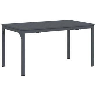 Berkfield Home Garden Table Dark Grey Aluminium Large Expandable Table Leaves