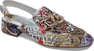 Django & Juliette Womens Vooper Slingback Sandals In Collage Print Patent Leather