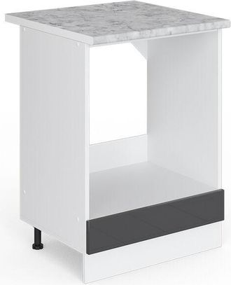 Vicco Mobile per forno da incasso R-Line, Antracite lucido, 60 cm, pl Marmo