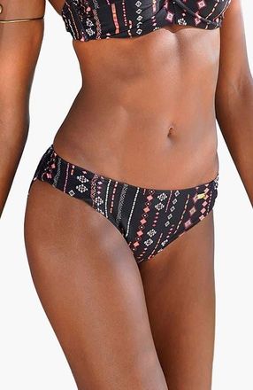 Lascana Womens Pattern Classic Bikini Bottom in Black Printed at Nordstrom, Size 10