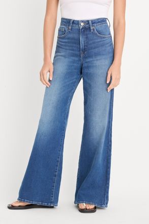 Good American Womens Soft Tech Good Petite Palazzo Jeans | Indigo, 3 Size 12 | Good American by Khlo&Egrave; Kardashian