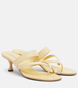 Manolo Blahnik Susa leather thong sandals