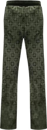 Givenchy Broeken, Heren, Groen, L, Polyester, Monogram 72 Velours Joggingbroek